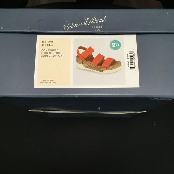 NIB Universal Thread Benni Heels Contoured Footbed for Support - Orange - 9 1/2 - Picture 8 of 8